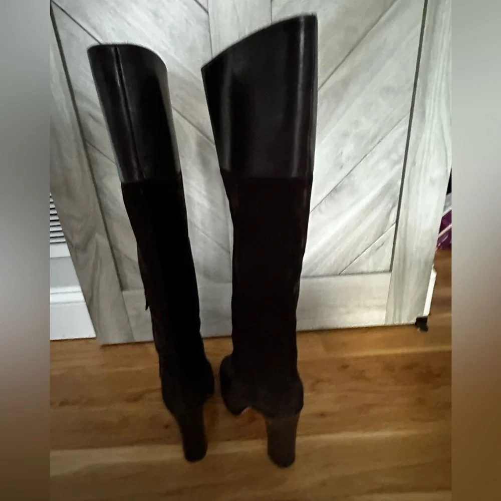Michael Kors collection brown leather and suede Knee-High Boots size 40/US 9 - Picture 4 of 10